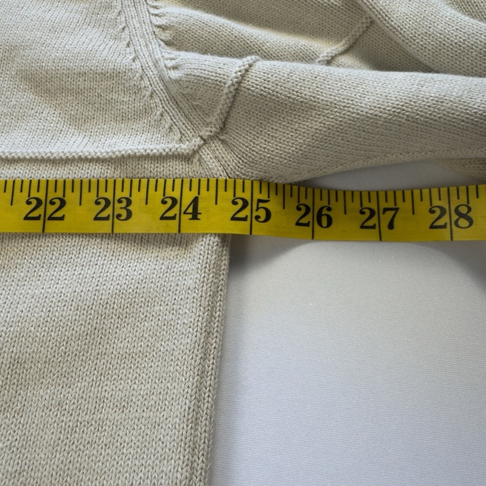 Pendleton Men's Quarter Zip Classic Knit Pullover Cotton Cream Ivory‎ Size Large - Picture 3 of 9